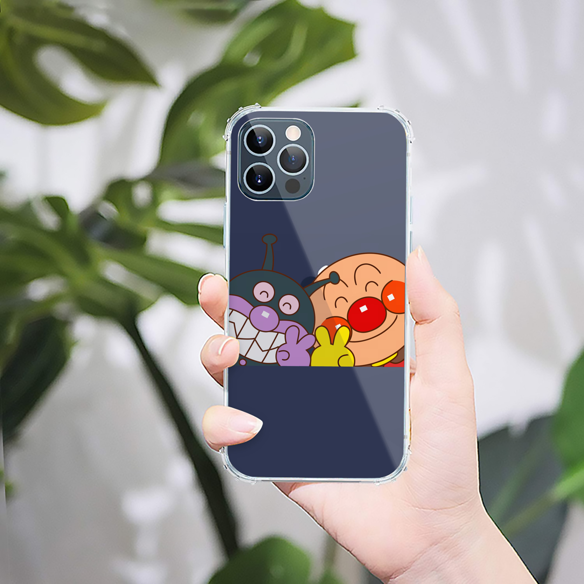 （画像用） アンパンマン Anpanman 【iPhone 12シリーズ対応】透明スマホケース（クリアソフトケース）